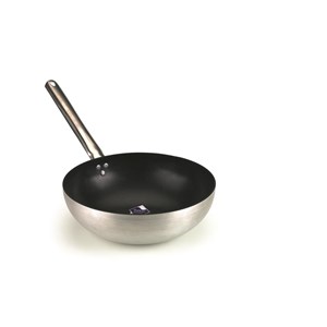 Wok  in Alluminio Antiaderente - AGNELLI Linea ALLUMINIO ANTIADERENTE - 5 MM - RADIANTE - Codice ALSA2111WPS - Spessore mm 5 - Diametro 28 cm - Altezza cm 9,5 - Imballo confezione da n. 1 Unità