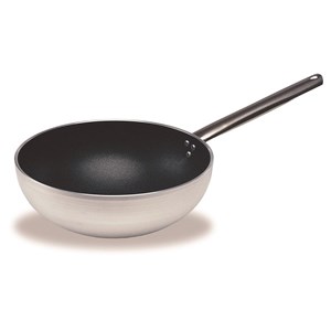 Wok  in Alluminio Antiaderente - AGNELLI Linea ALLUMINIO ANTIADERENTE - 5 MM - RADIANTE - Codice ALSA2111WS - Spessore mm 5 - Diametro 32 cm - Altezza cm 10 - Imballo confezione da n. 1 Unità