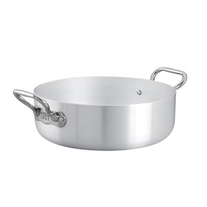 Casseruola Bassa 2 Manici  in Alluminio - AGNELLI Linea ALLUMINIO INDUZIONE 1907 - 3 MM - Codice ALCX1106PI - Capacità 4,1 lt  - Diametro 24 cm - Altezza cm 9 - Imballo confezione da n. 1 Unità