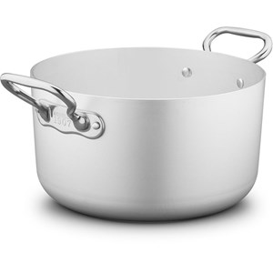 Casseruola Alta 2 Manici  in Alluminio - AGNELLI Linea ALLUMINIO INDUZIONE 1907 - 3 MM - Codice ALCX1104PI - Capacità 3,3 lt  - Diametro 20 cm - Altezza cm 12 - Imballo confezione da n. 1 Unità