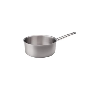 Casseruola Bassa 1 Manico  in Inox - AGNELLI Linea ACCIAIO INOX INDUZIONE - 3 MM - Codice COIX3107E - Spessore mm 3 - Diametro 20 cm - Altezza cm 9 - Imballo confezione da n. 1 Unità