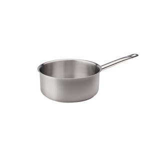 Casseruola Bassa 1 Manico  in Inox - AGNELLI Linea ACCIAIO INOX INDUZIONE - 3 MM - Codice COIX3107E - Spessore mm 3 - Diametro 24 cm - Altezza cm 10 - Imballo confezione da n. 1 Unità