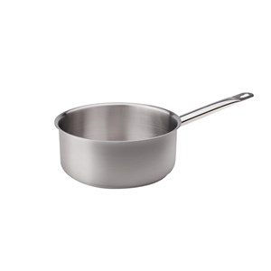 Casseruola Bassa 1 Manico  in Inox - AGNELLI Linea ACCIAIO INOX INDUZIONE - 3 MM - Codice COIX3107E - Spessore mm 3 - Diametro 28 cm - Altezza cm 12 - Imballo confezione da n. 1 Unità