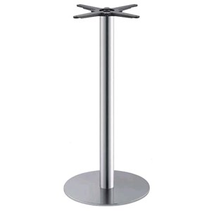 BASAMENTO TIFFANY - MOD. 5175 - BASE TONDA ø cm 45 CON ZAVORRA - PIEDINI DI GOMMA - COLONNA TONDA IN ACCIAIO INOX LUCIDO O SATINATO ø mm 76  - STAFFE DI FISSAGGIO AL PIANO IN FUSIONE DI GHISA - TOP MAX ø cm 70 O cm 60x60 - PER USO INTERNO - DIM. cm ø 45 x H 109 - NORMA CE