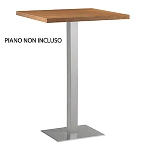 BASAMENTO XT - MOD. 480AQ - BASE QUADRATA IN ACCIAIO INOX SATINATO o LUCIDO Cm 50 x 50 - COLONNA IN ACCIAIO INOX SATINATO o LUCIDO cm 8x8 - TOP MAX ø cm 80/90 o cm 70x70/80x80 - PER USO INTERNO - DIM. Cm L 50 x P 50 x H 110 - NORMA CE