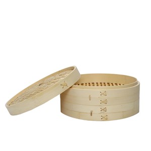 Cuocivapore  in Bamboo - MEDRI - Codice E-006B-15,3 - Diametro 15,3 cm - Altezza cm 12 - Imballo confezione da n. 1 Unità