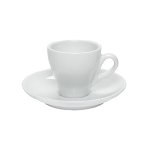 Confezione n. 6 Tazze Caffè Con Piatto Bianco - MEDRI Linea BREAKFAST - Codice 390/390 - Capacità 7 cl