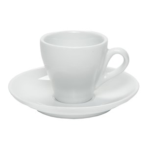 Confezione n. 6 Tazze The Con Piatto Bianco - MEDRI Linea BREAKFAST - Codice 389/389 - Capacità 18 cl