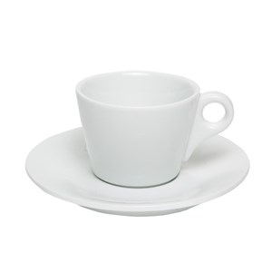 Confezione n. 6 Tazza The Conica Con Piatto Bianco - MEDRI Linea BREAKFAST - Codice P-2 - Capacità 16 cl