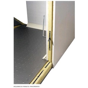 Cella frigorifera modulare - Spessore pannello cm  7 - Con pavimento - H 254 - Con n. 1 porta di cm 80 x h 185 - Motore escluso