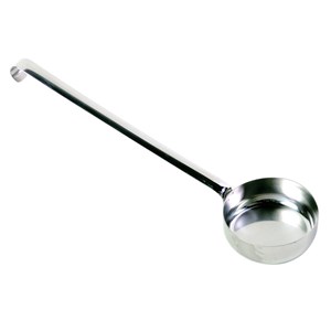 Mestolo Salsa  in Inox - GI.METAL - Codice AC-MS90 - Diametro 9 cm - Dimensioni cm 35 - Imballo confezione da n. 1 Unità