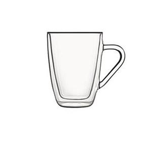 Mug Con Manico  - BORMIOLI LUIGI Linea THERMIC GLASS - Codice RM377 - 10356/01 - Capacità 32 cl   -  2  3/4 z - Diametro 113 mm - Altezza mm 85 - Imballo confezione da n. 2 Unità