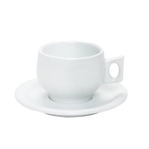 Tazza Cappuccino Con Piatto  - ANCAP Linea LIDÒ - Codice 28390 - Capacità 19 cl  - Imballo confezione da n. 6 Unità