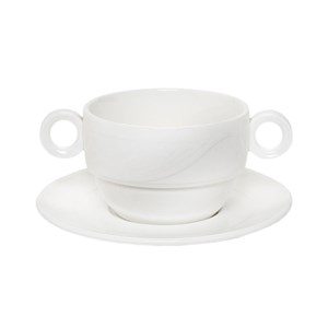 Tazza Brodo Senza Piatto  in Porcellana Maxadura - ROYAL PORCELAIN Linea FORMA 83 PRIMA - Codice 8330 - Capacità 34 cl  - Imballo confezione da n. 4 Unità