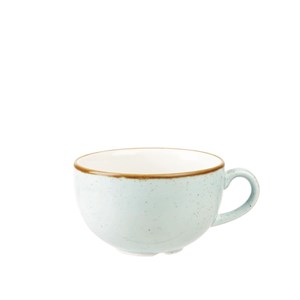 Tazza Cappuccino Senza Piatto Egg Blue - CHURCHILL Linea STONECAST - Codice SDESCB201 - Capacità 22 cl  - Diametro 9,5 cm - Altezza cm 5,5 - Imballo confezione da n. 12 Unità