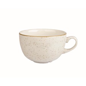 Tazza Cappuccino Senza Piatto Barley White - CHURCHILL Linea STONECAST - Codice SWHSCB201 - Capacità 22 cl  - Diametro 9,5 cm - Altezza cm 5,5 - Imballo confezione da n. 12 Unità