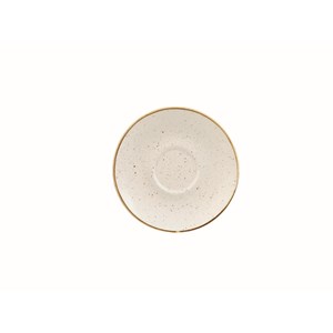 Piatto Per Tazza Cappuccino Barley White - CHURCHILL Linea STONECAST - Codice SWHSCSS1 - Diametro 15,6 cm - Imballo confezione da n. 12 Unità