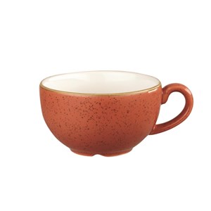 Tazza Cappuccino Senza Piatto Spiced Orange - CHURCHILL Linea STONECAST - Codice SSOSCB201 - Capacità 22 cl  - Imballo confezione da n. 12 Unità