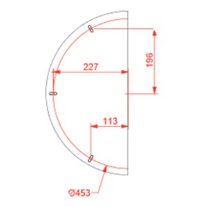 BASE - MOD. MEZZA GAMBA DOT - SET. N. 2 PZ - STRUTTURA IN POLIETILENE - PER USO INTERNO ED ESTERNO - DIM. cm L 51 x P 26 x h 73 - NORMA CE