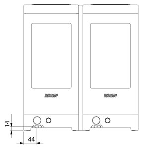 MACCHINA CAFFE' IN ACCIAIO INOSSIDABILE - MOD. MONDO TWIN M - N. 4 PIASTRE CALDE - N. 2 SISTEMI DI INFUSIONE - PRODUZIONE ORARIA Lt. 28 - TEMPO PREPARAZIONE 6 MINUTI OGNI DUE TERMOS - POTENZA W 3460 - DIMENSIONI mm. L 404 x P 406 x 446 h